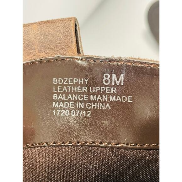 Vintage Bandolino Bdzepny 0206 Brown Nubuck Womens Leather Booties Size 8M - Picture 5 of 6